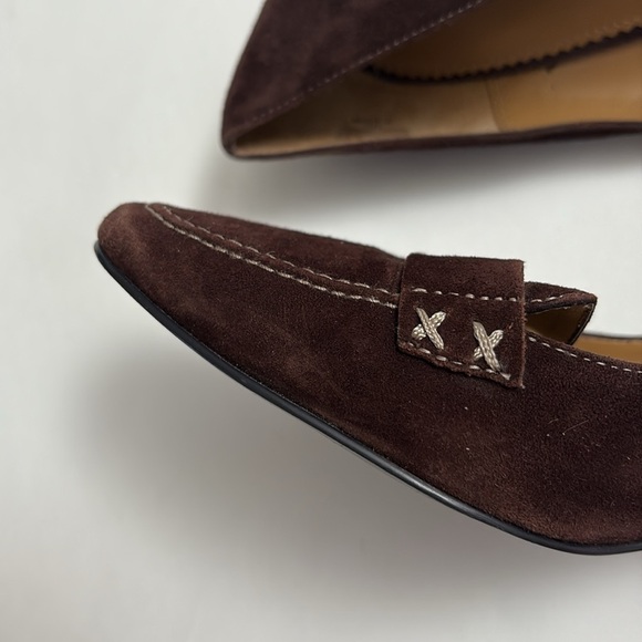 ANNE KLEIN Suede Loafer Kitten Heels - Picture 3 of 10